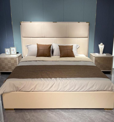 Schlofkummer Set Bett 2x Nuetsschaf Design Modern Luxus Better 3stg