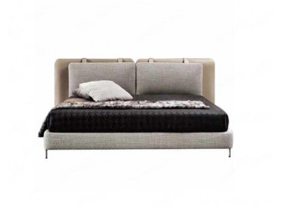 Schlofzëmmer Grousst Duebelbett stilvoll Bett Holz nei Luxus Modern