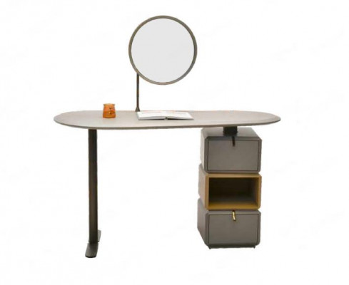 Design Make-up-Dësch mat Spigel Luxus Schlofkummer Miwwelen 2tlg. Kommod.