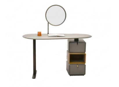 Design Make-up-Dësch mat Spigel Luxus Schlofkummer Miwwelen 2tlg. Kommod.