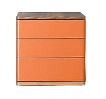 Schlofzëmmer Nuetsdësch Design Neit Material Holz Luxus orange