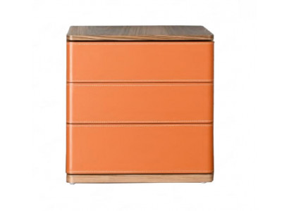 Schlofzëmmer Nuetsdësch Design Neit Material Holz Luxus orange