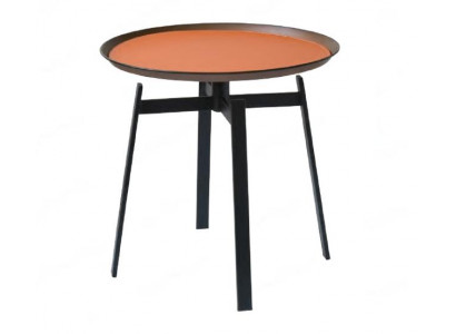 Wunnzëmmer Ronn Couchtisch orange Stil Modern Edelstahl Dëscher Dësch