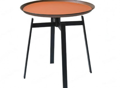 Wunnzëmmer Ronn Couchtisch orange Stil Modern Edelstahl Dëscher Dësch