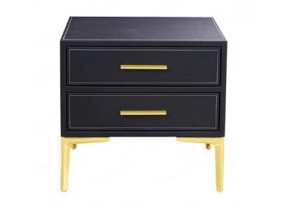 Nuechtstisch Luxus schwaarz Schlofzëmmer Neien Design Miwwel Stil Modern.