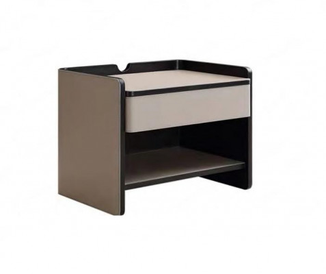 Schlofkummer Nuetsdësch Modern Holz beige Luxus Niewendëscher Miwwelen