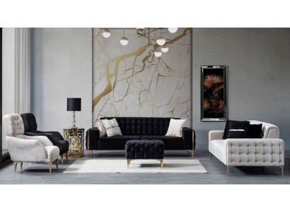 Sofasuite 3+2+1+ Hocker Sëtzplaz fir de Wunnberäich Suite Sofa Iwwerzuch Stoff