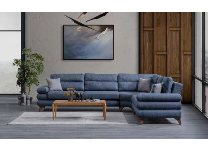 Designer Modern Sofa Ecksofa Textil Wunnzëmmermiwwel Sofa L-Form Nei