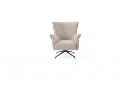 Beige Wunnzëmmer Eenzelstull Designer Relax Gepolsterten Sessell Metallbeen