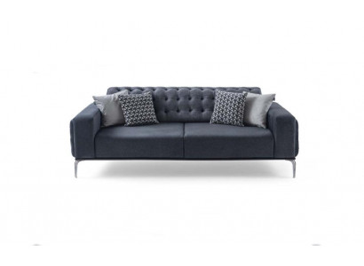 Chesterfield Gräier 3-Sëtzer Wunnzëmmer Dräisëtzer Textil Couchen Nei