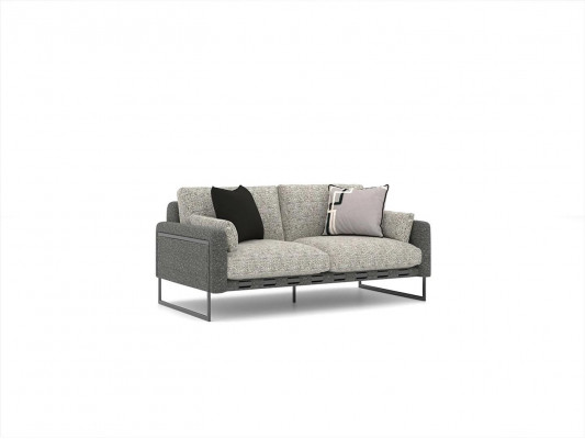 Zweesëtzer Sofa Polster Textil Gro Polsterméiwel Wunnzëmmer Ariichtung