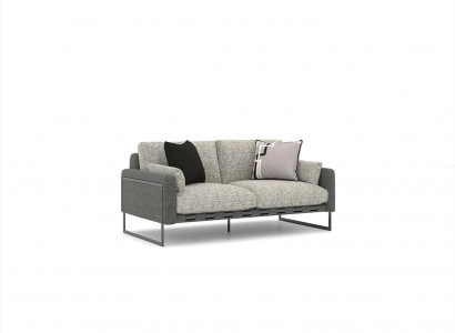 Zweesëtzer Sofa Polster Textil Gro Polsterméiwel Wunnzëmmer Ariichtung