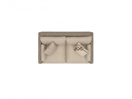 Luxus Beige Zweesëtzeger Sofa Couch Polstermébel Textil Wunnzëmmer Ariichtung