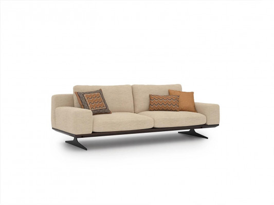 Wunnzëmmer Sofa Dräisëtzeger Cauch Textil Miwwel Polstersofa Designer Ariichtung