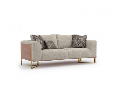 Zwee-Sëtz Sofa Wunnzëmmer Polstermöbel Design Couch Ariichtung Textil Nei