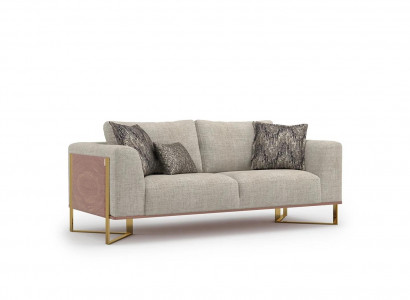 Zwee-Sëtz Sofa Wunnzëmmer Polstermöbel Design Couch Ariichtung Textil Nei