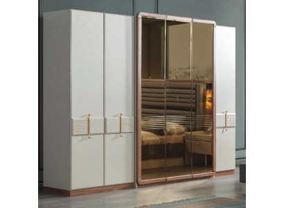 Wäisse Kleederschaf Designer Holzschaf Schlofkummer Glasschaf