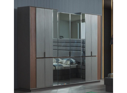 Moderne Glasschaf Luxus Kleederschief Schlofzëmmer Holzmöbel Nei