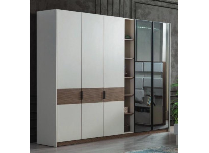 Wäissen Schlofzëmmer Kleederschaf Luxus Moderne Schaf Mat Schiifdieren