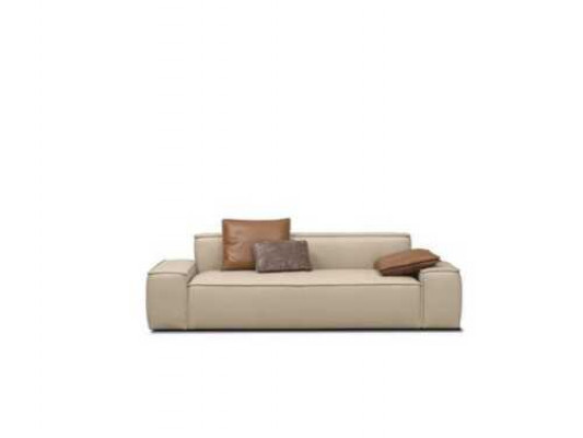 Wunnzëmmer Canapé 3 Sëtzen Sofa Miwwelen Holz Beige Polster Miwwelen Canapé Couchen Nei