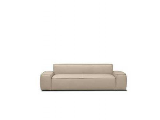 Wunnzëmmer Canapé 3 Sëtzen Sofa Miwwelen Holz Beige Polster Miwwelen Canapé Couchen Nei