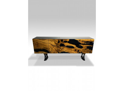 Sideboard Kommode Epoxidharz Braun Wunnzëmmer Holz Kommoden Anrichte