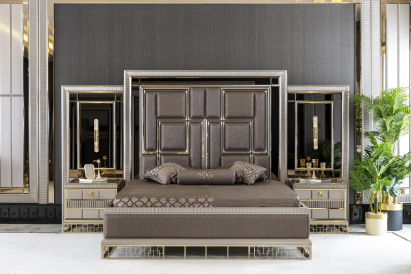 Bett Braun Eleganten Schlofschlofzëmmer Design Schéin Luxus Duebel Better