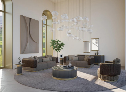 Wunnzëmmer Gepolstert Miwwelen Sofa Set Zweekascht Dräikascht Sofa Canapé Luxus Fotel