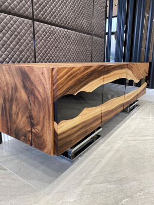 Anrichte Sideboard Kommode Epoxidharz Braun Wunnzëmmer Holz Kommoden