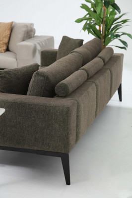 Modern Sofa-Suite Dräisëtzer Fauteuil Sofa Canapé Stoff-Miwwelen Grupp Set