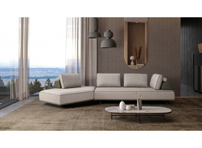 Ecksofa L Form Wunnzëmmer Sofa Polstersofa Gro Stoffsofa Couch Modern