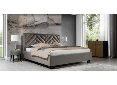 Schlofzëmmer Set Grom Bett Holz 2x Nuetsdëscher Eleganten Modern Schéin Nei 3sta.