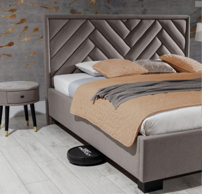 Schlofzëmmer Set Grom Bett Holz 2x Nuetsdëscher Eleganten Modern Schéin Nei 3sta.