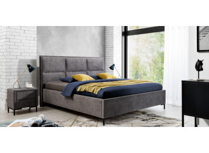 Schlofzëmmer Set Gro Bett Elegant 2x Nuetsdëscher Komplett Set Schéin 3 Deeler.