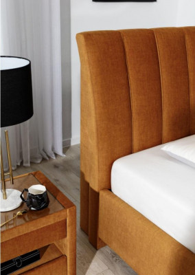 Luxus Säitendësch mat Spigel stilvoll Beige Kommode Modern Miwwele Design Set Nei