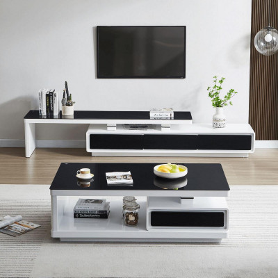 Designer Modern Sideboard Schwaarz-wäiss Kommode TV-Stänn Luxus