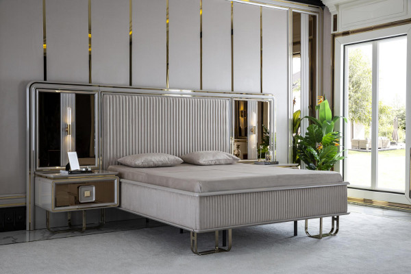 Bett Wäiss Schéin Design Modern Duebel Better Schlofkummer Elegante Miwwelen Nei