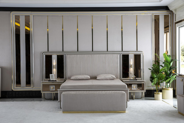 Bett Wäiss Schéin Design Modern Duebel Better Schlofkummer Elegante Miwwelen Nei