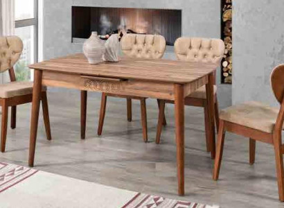 Beige Iesszëmmer Set Luxus Set 4x Still Chesterfield Nei