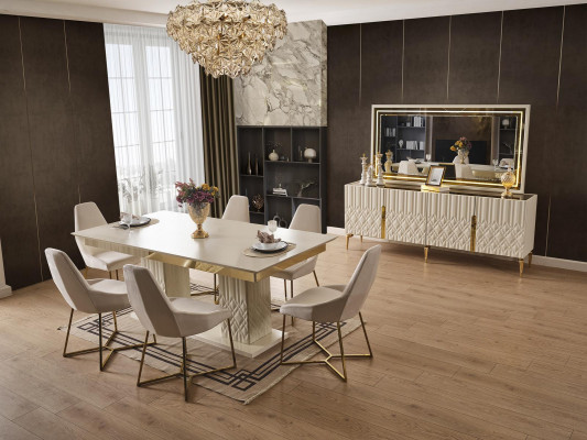 Zerwéiert Dësch Stil Modern Iessdësch Luxus Dësch Kichendësch Neien