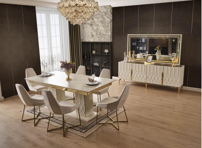 Zerwéiert Dësch Stil Modern Iessdësch Luxus Dësch Kichendësch Neien