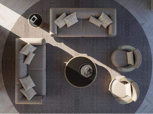 Sëtzgrupp 4-Deeler Polstersofa Wunnzëmmer Dräisëtzer Sofa Design Modern Fotell