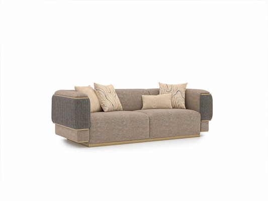 Sëtzgrupp 4-Deeler Polstersofa Wunnzëmmer Dräisëtzer Sofa Design Modern Fotell