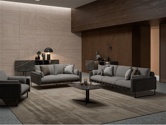Grou Sofa-Garnitur 4-deeler Wunnzëmmer Fotell Ariichtung Luxus Design Sofas Nei