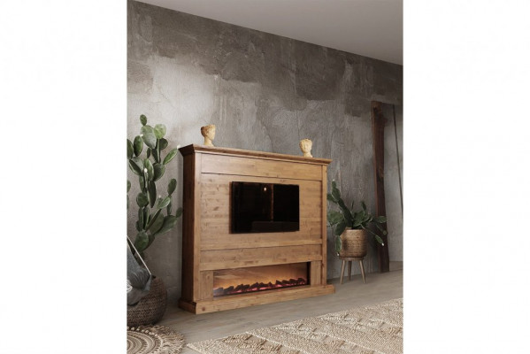 Wunnwand TV-Wand Holz Stil Wunnzëmmer Miwwel Schaf Wunnwänn Luxus Miwwel