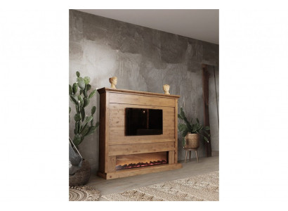 Wunnwand TV-Wand Holz Stil Wunnzëmmer Miwwel Schaf Wunnwänn Luxus Miwwel
