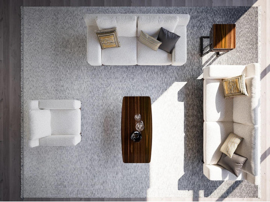 Wunnzëmmer Set Komplett Garnitur Dräisiichter Sofa Modern Aarmstull Dräisiichter Canapé.