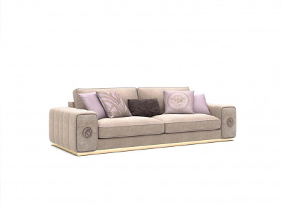 Beige Dräisëtzer Canapé Couch Wunnzëmmer Gepolstert Miwwelen Ariichtung Nei Miwwelen