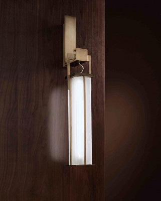 Wandlamp Steewunnzëmmer Schlofzëmmer Struktur a Messing Antik Bronze Finish nei