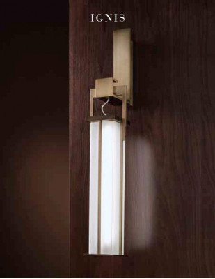 Wandlamp Steewunnzëmmer Schlofzëmmer Struktur a Messing Antik Bronze Finish nei